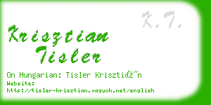 krisztian tisler business card